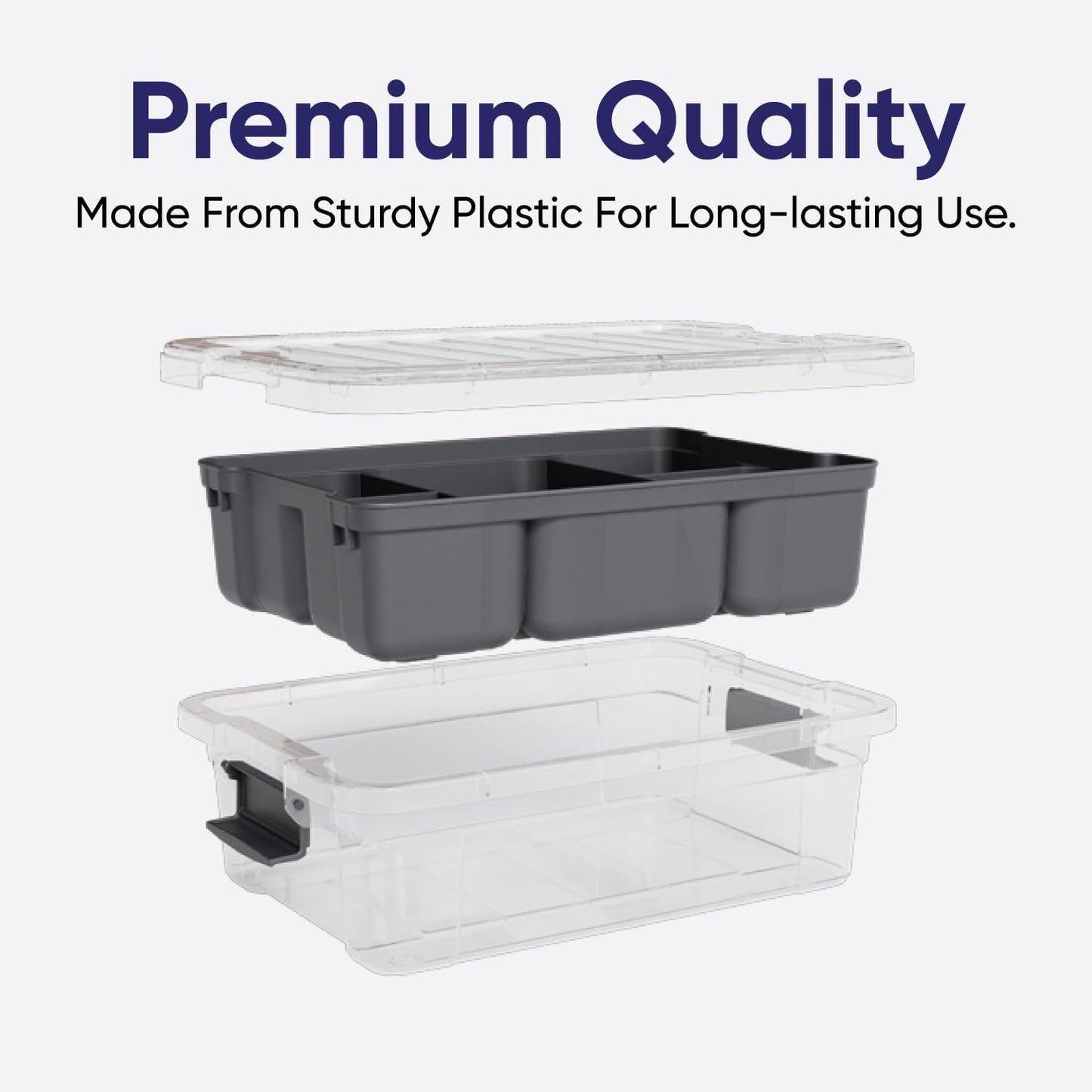 Superio Mini Storage Container Organizing Tray for Superio Bin or Drawer Plastic Organize Sewing, Crafts