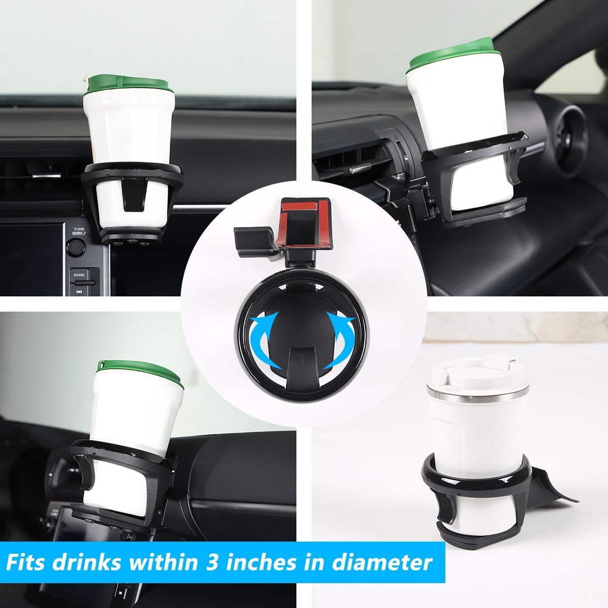 Car Water Cup Holder Compatible with Subaru BRZ Toyot@ 86 2022-2024 Co-Pilot Center Console Water Cup Storage Holder,Cup Holder Expander Interior Accessories
