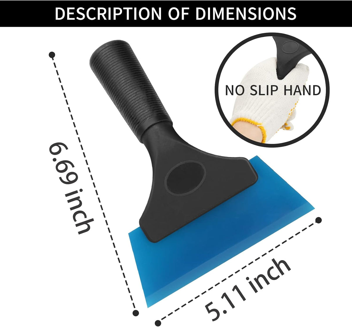 3 Pack Tint Squeegee, Small Squeegee for Car Windows, 5", 3 Colors