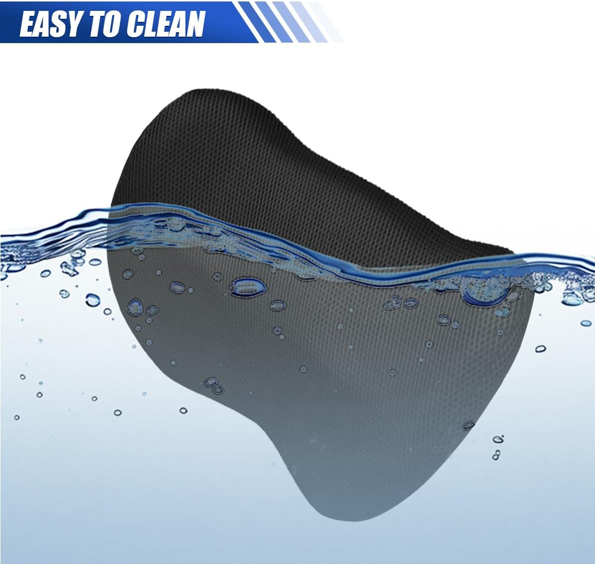 Car Lumbar Support Pillow, Breathable Memory Foam Car Seat Back Cushion for Comfortable Driving, Universal Auto Interior Rest Pillow for Home, Office, Wheelchair (Black)