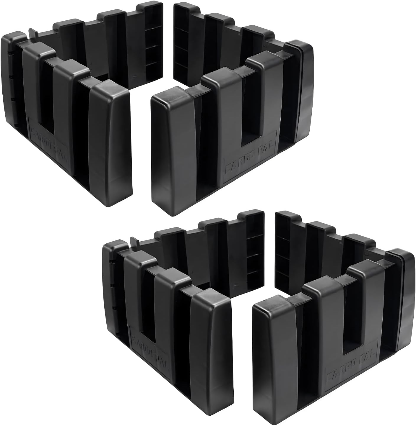 DXNQ 4PCS Multipurpose Cargo Organizer Blocks, Plastic Cargo Storage Organizer Blocks for Wool Carpet Trunk, Grocery Trunk Divider Cargo Containment System for Car SUV Van Trunk