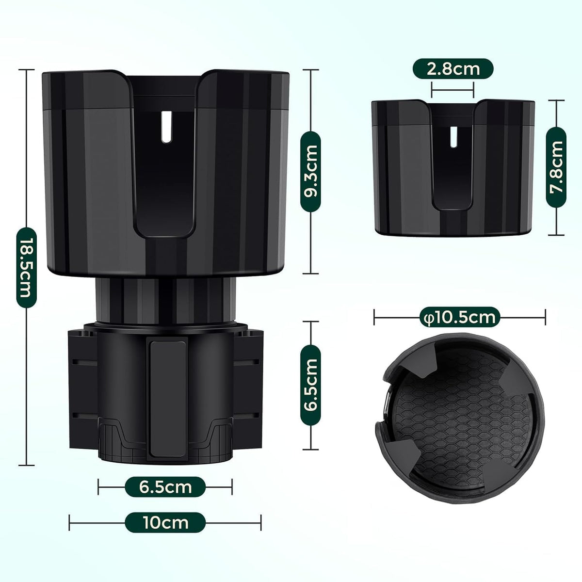 Car Cup Holder Expander for 2016-2025 Honda Pilot, Adjustable Car Cup Insert Accessories, Large Water Bottles Holder with Expandable Arm