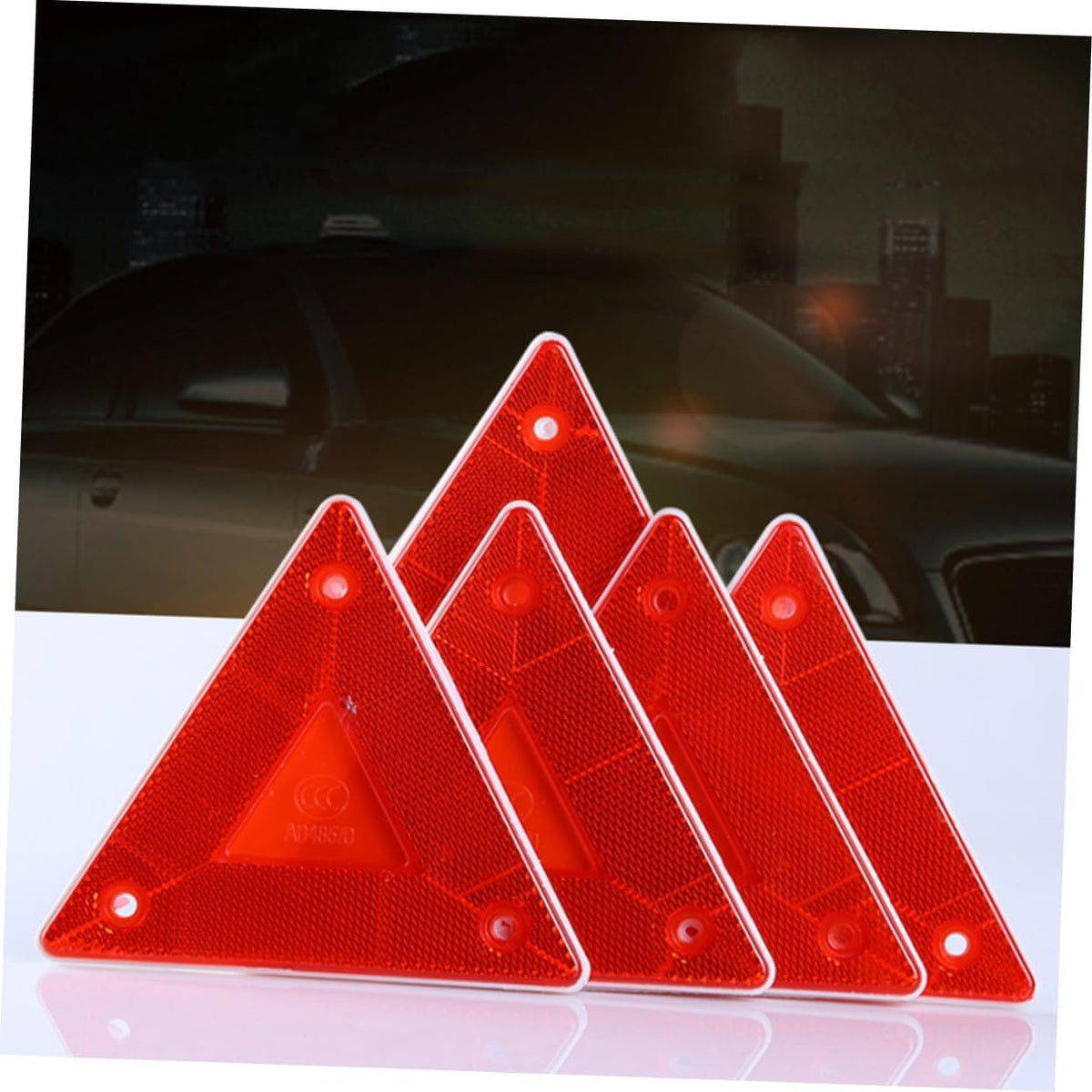 Alipis 5 Pcs Triangle Warning Sign for Truck Roadside Emergency