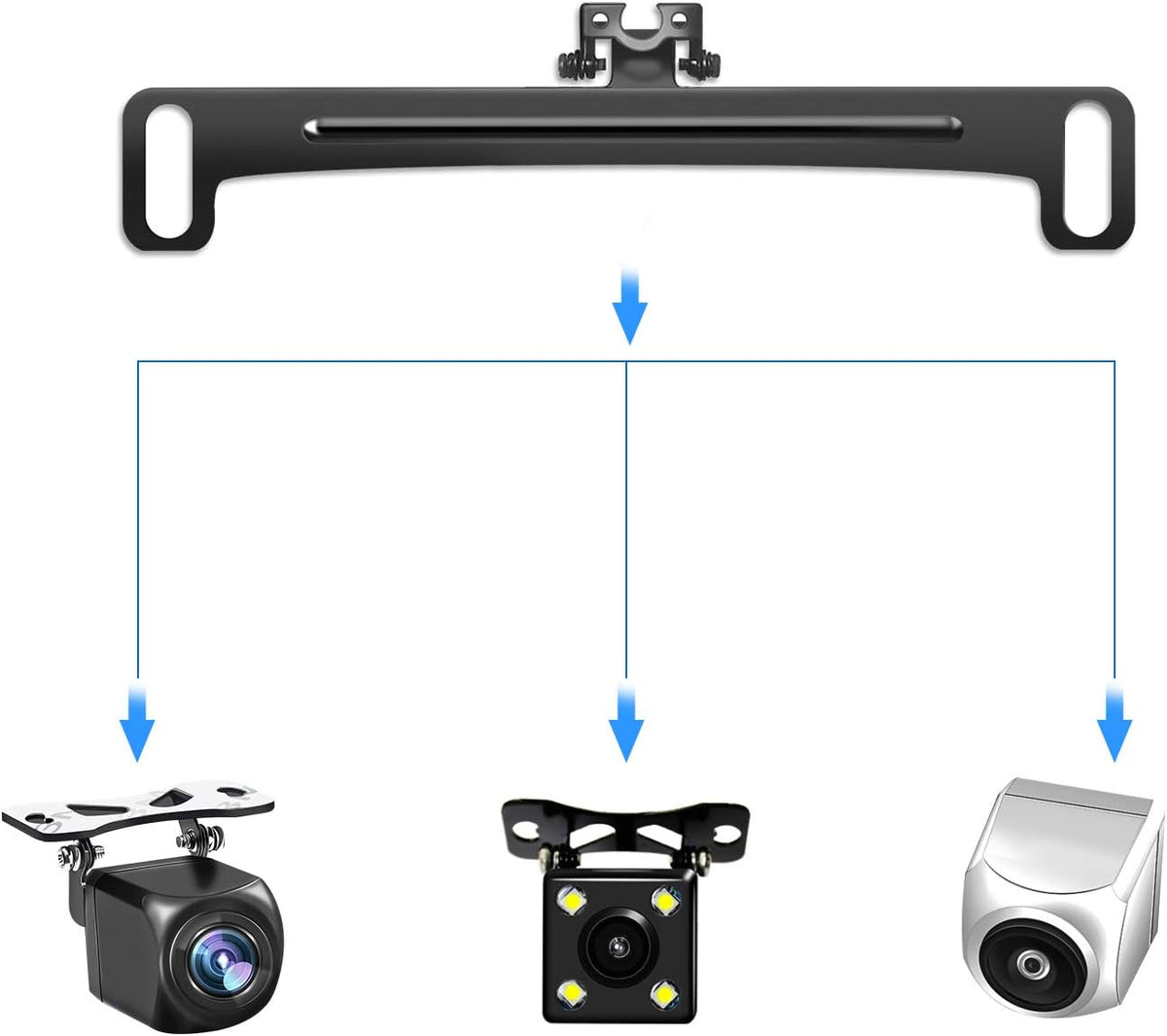 Pixelman Universal Car Rear View Camera License Plate Bracket