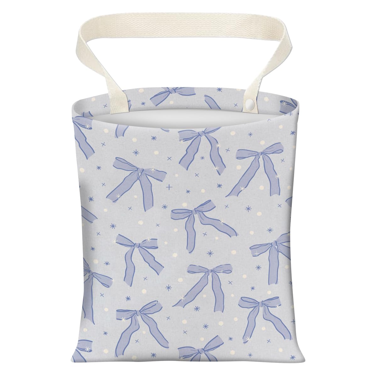 Cute Car Trash Can, Hanging Canvas Car Back Seat Organizer and Storage Bag, Funny Car Trash Bag for Travelling, Outdoor Cute Pink Flower