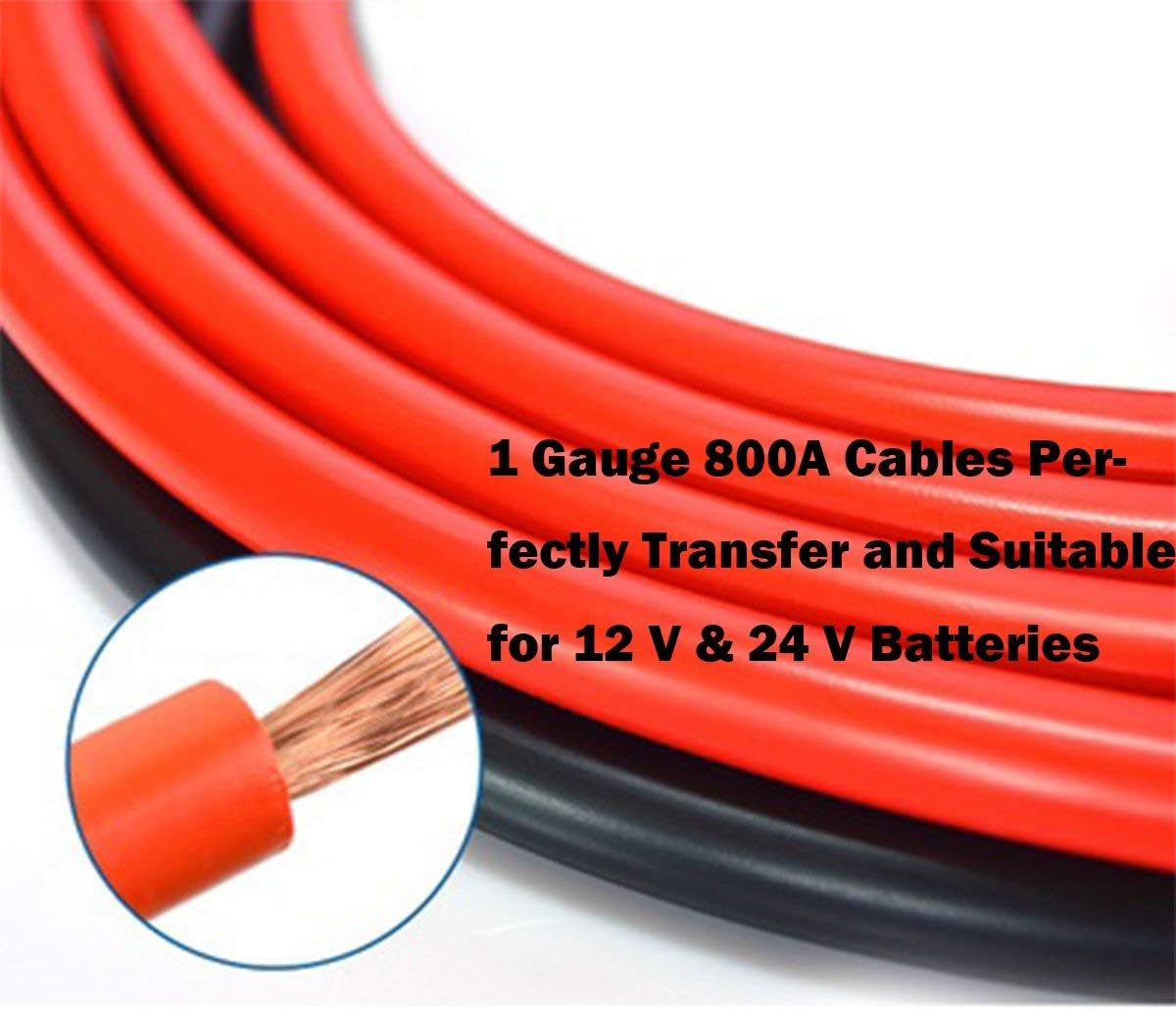 Heavy Duty Booster Jumper Cable1 Gauge x 25 Ft. x 800A Heavy Duty for Car Van Truck G8251C