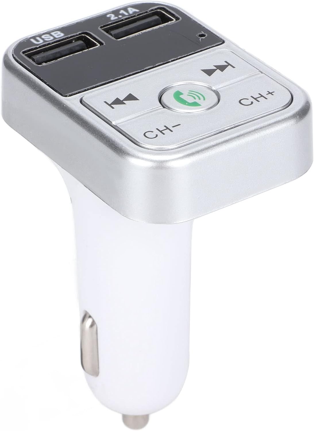 BT 5.0 FM Transmitter Car Kit with Dual USB Charger, Hands Free Calling, Anti Interference Music Streaming, Compatible with iPhone and BT Devices