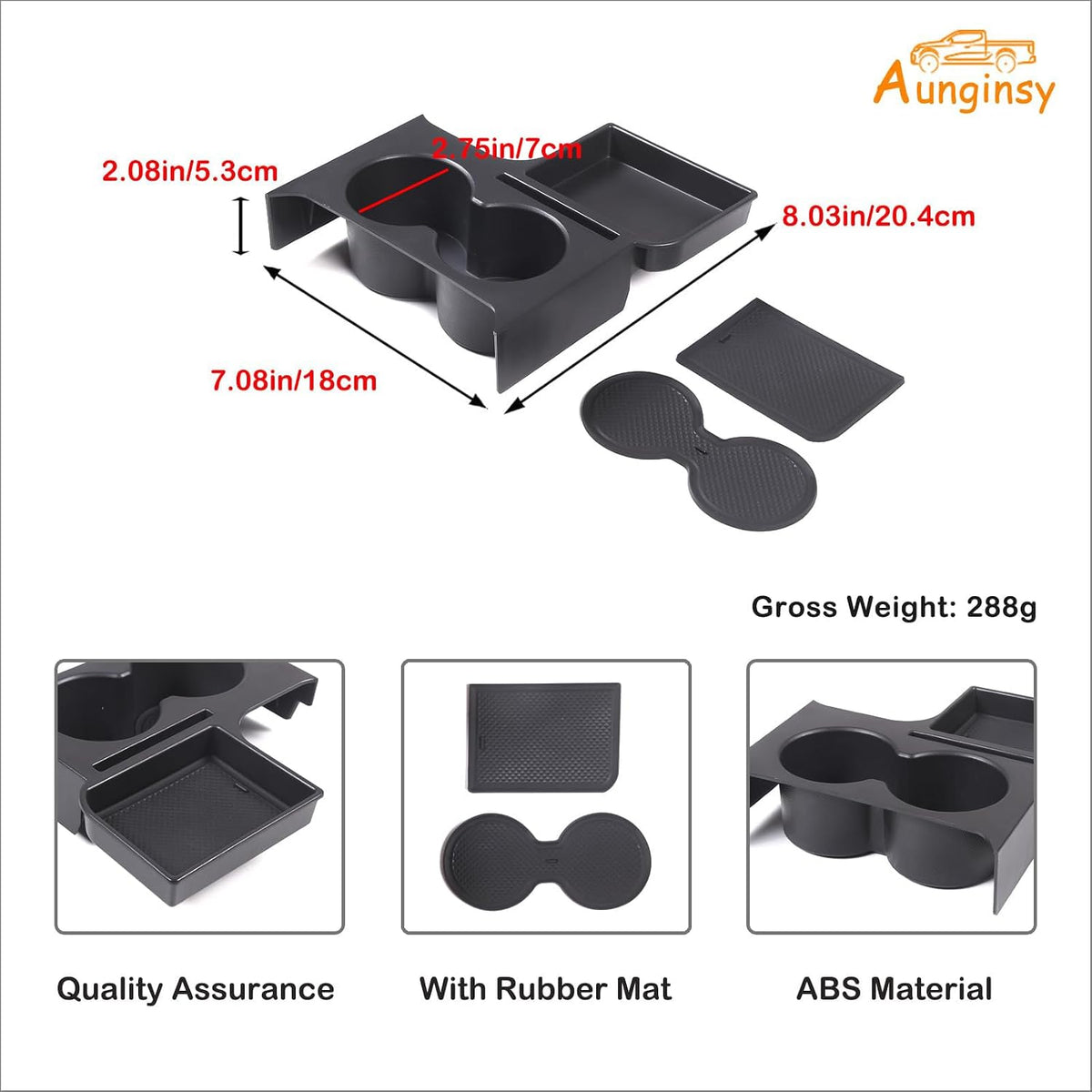 Center Console Cup Holder Organizer Compatible with Ford Maverick 2022-2026