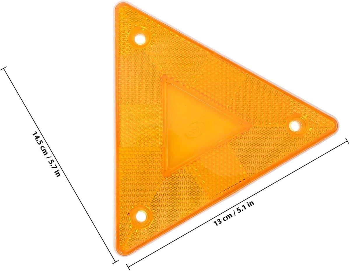 NUOBESTY 10pcs Plastic Reflective Triangle Safety Sign for Rear Bumper