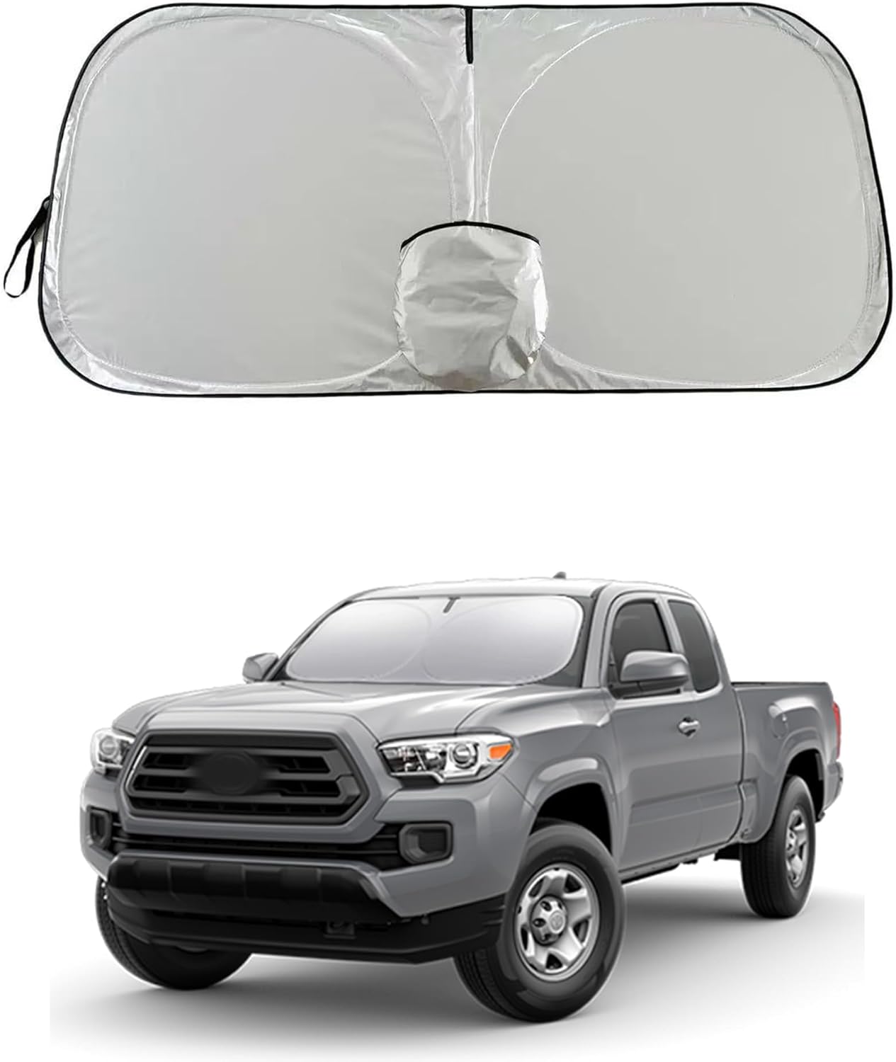 Tacoma Windshield Sun Shade, Sunshade Windshield Visor for Toyota Tacoma 1995-2025.