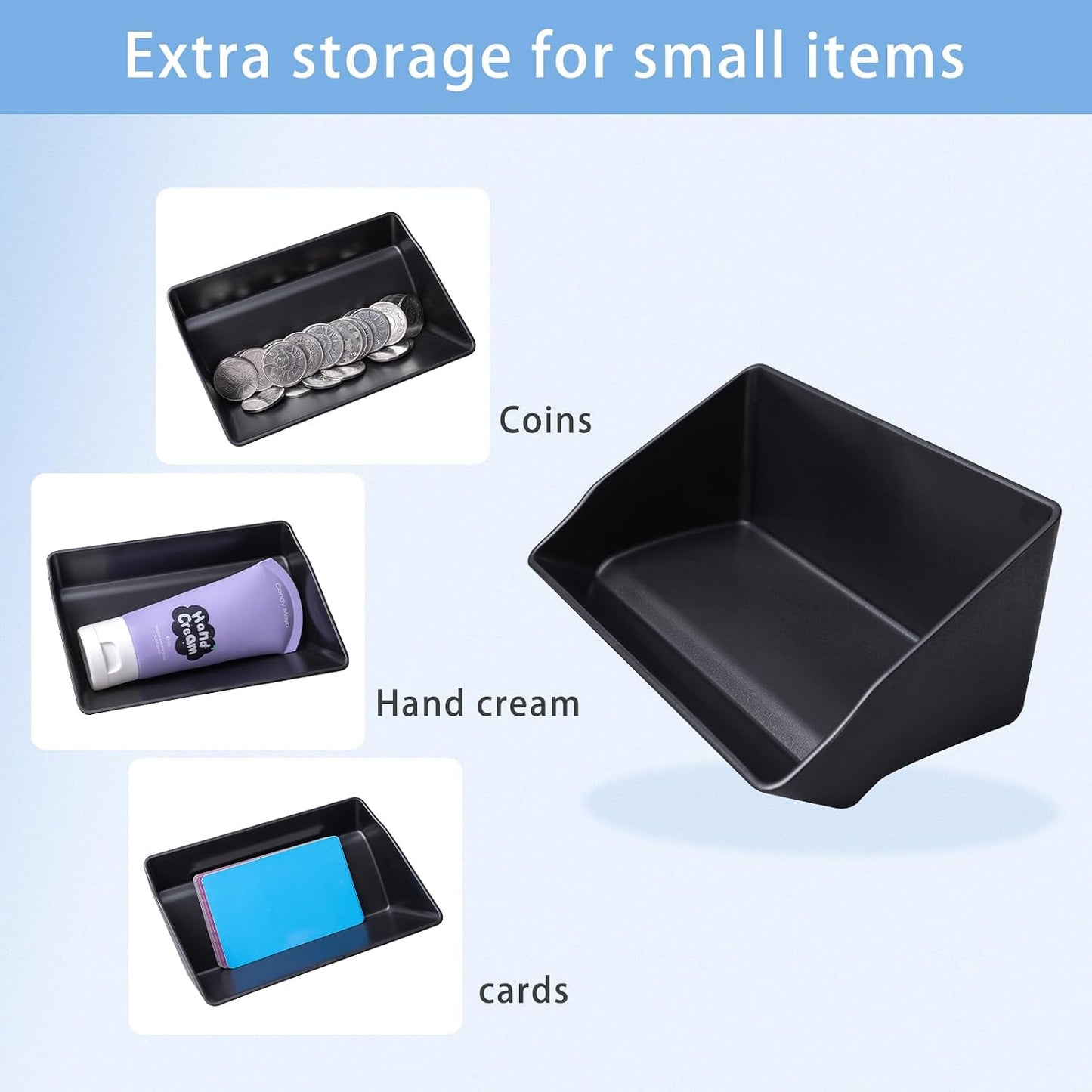 Driver's Air Vent Storage Tray Compatible with 2024 2025 2026 Toyota Tacoma and 2025 2026 Toyota 4Runner Accessories Driver's Side Extra Storage Organizer for Key Coin Card (Upgrade, No need for tape)