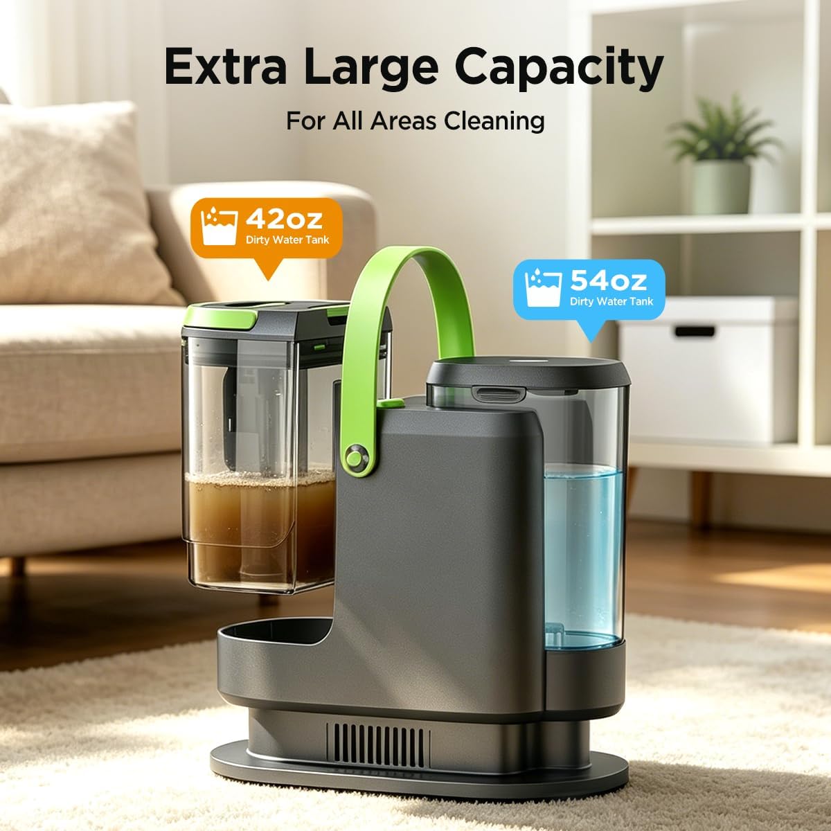 Portable Carpet Cleaner Machine, 18Kpa Powerful Suction Spot Cleaner for Pets, Professional Deep Cleaning Machine for Couch, Stairs, Car Interior & Seats, 600W Motor with Versatile Stain Tools