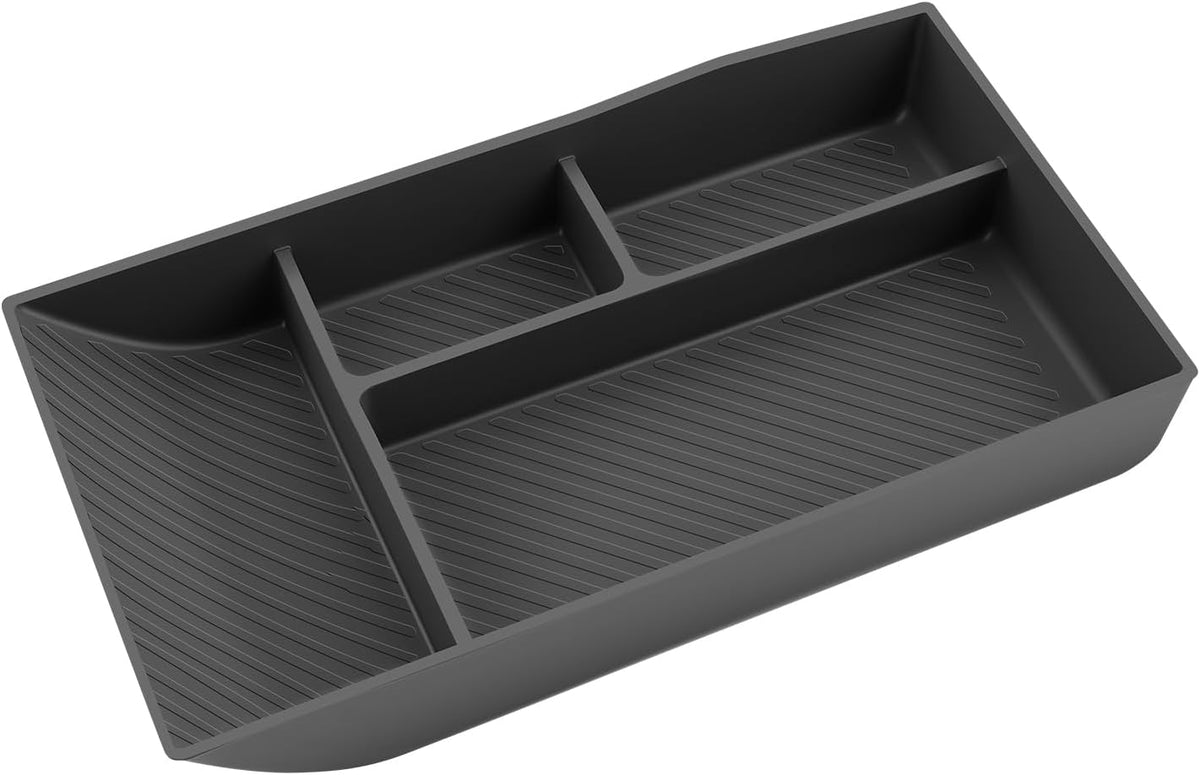 SKTU for 2025 2026 Tesla Model Y Center Console Organizer for 2025 2026 Tesla Model Y Under Console Tray Tesla Model Y 2025 2026 Accessories Lower Console Tray Model Y Durable Rubber Console Organizer