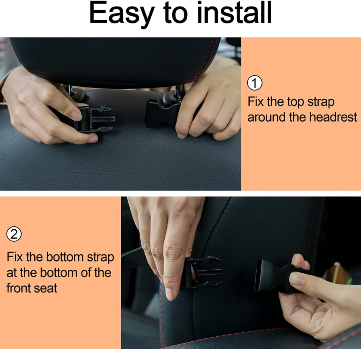 Universal Tactical Seat Back Organizer Vehicle Molle Panel Organizer Storage Bag with 5 Detachable Molle Pouch for All Vehicel Such as Jeep,Truck,SUV, Car, Ford,Chevy etc