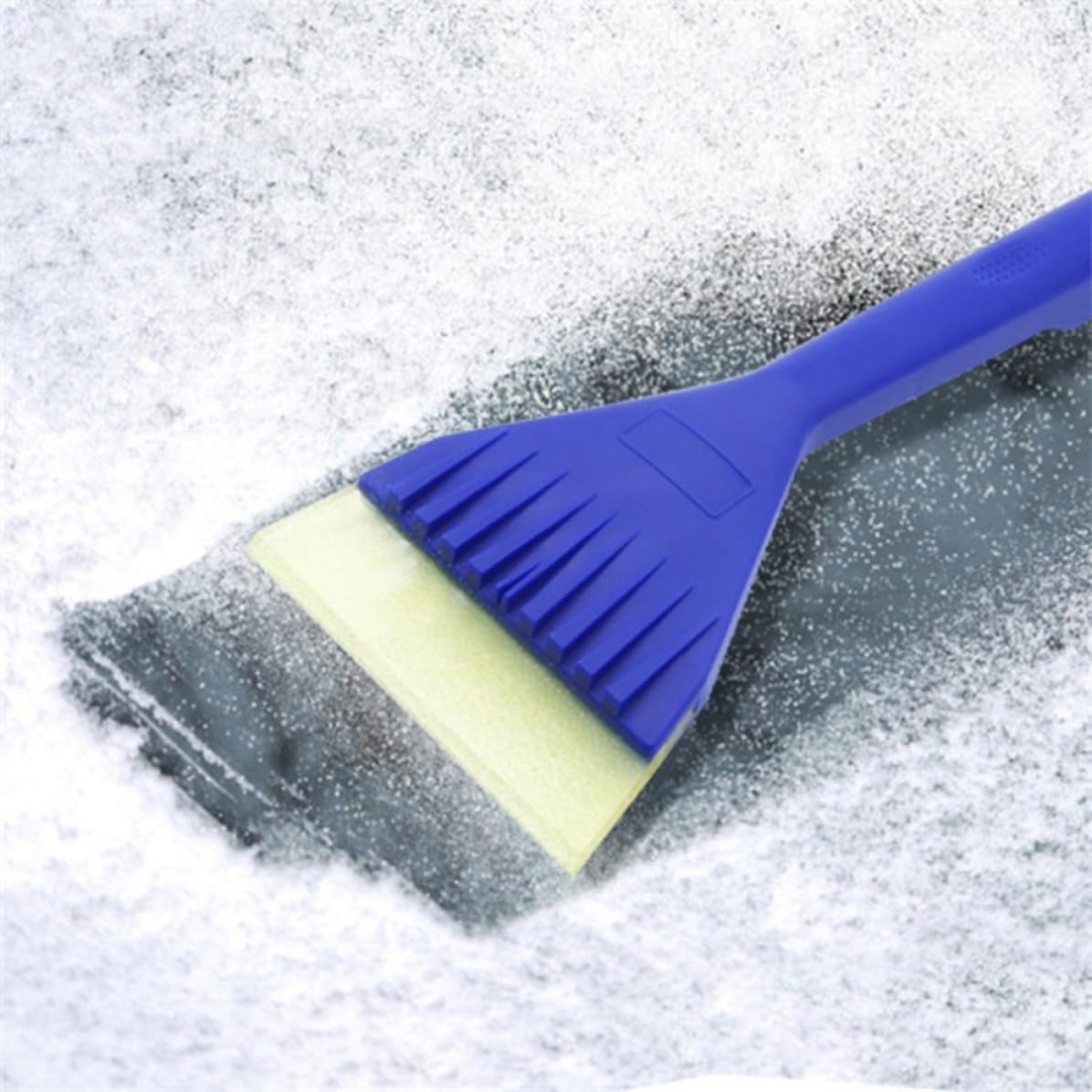 Alipis Long Handle Ice Scraper Brush Blue for Car Snow Removal