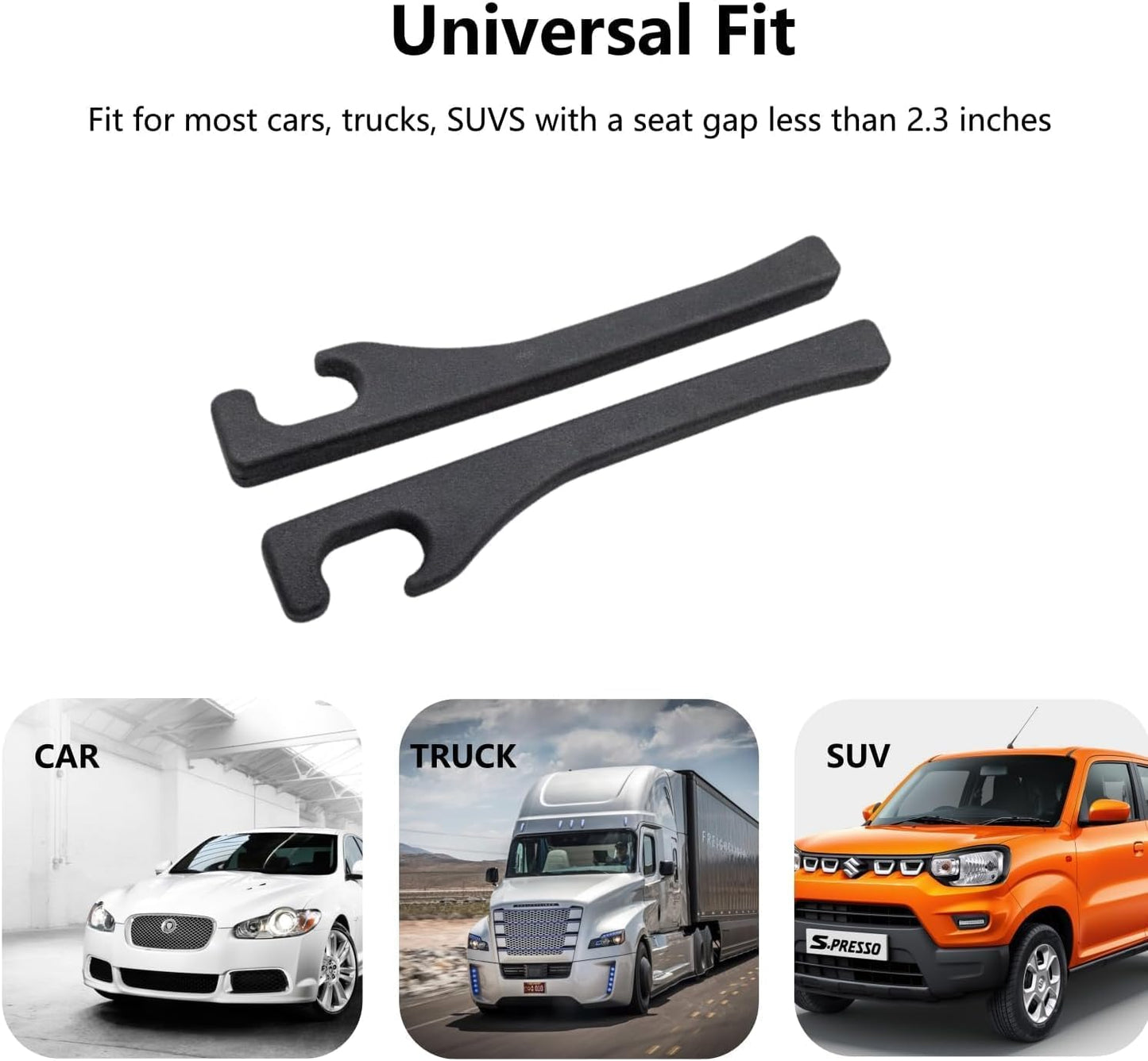 Car Seat Gap Filler Set of 2, Premium Interior Car Accessories, Multifunctional Car Storage Solution with Non-Slip Design, Fits Most Vehicles