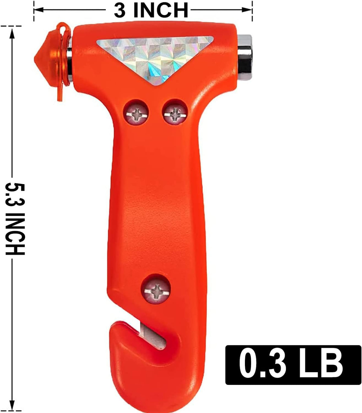 2-Pack Car Safety Hammer, Auto Emergency Escape Hammer with Window Breaker and Seat Belt Cutter, Striking Red Emergency Escape Tool for Car Accidents