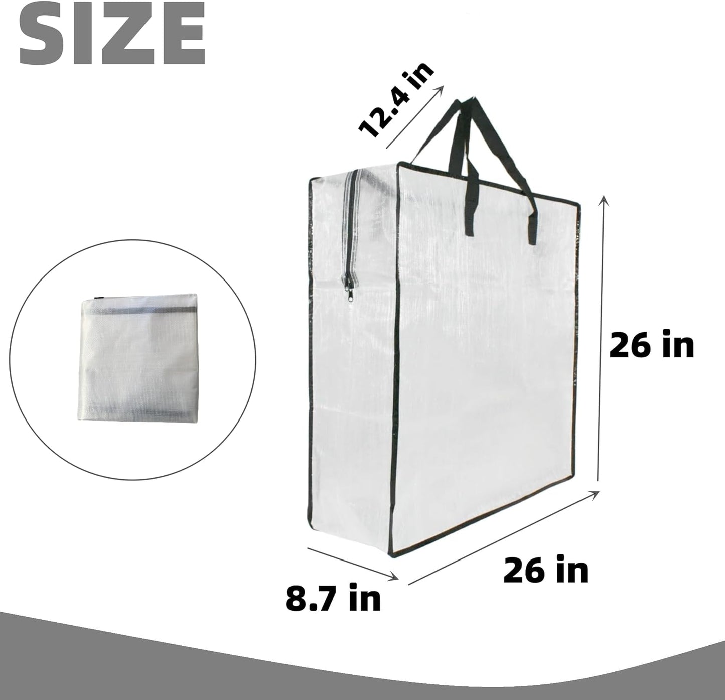 9 Pack Clear Storage Bags with Zipper and Handles, Blanket Bags For Closet Storage, Moving and Packing Supplies for College, Underbed Storage Organizer for Clothes Pillow Bedding Christmas Wreath