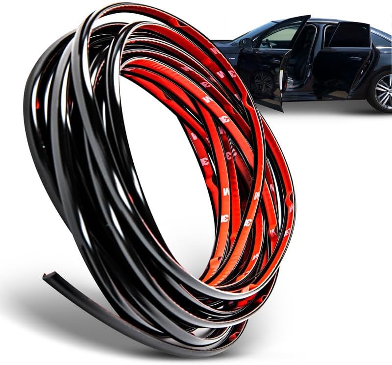 True Line Automotive L Shaped Car Door Edge Guards - 6 FT Car Door Edge Protector - Ultra-Durable Door Edge Guard with 3M Adhesive, Universal Fitting, Scratch Protection for Car Doors, Lightweight