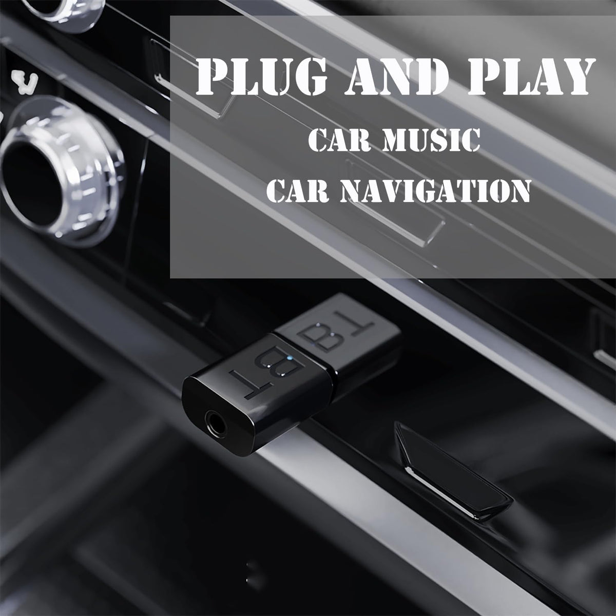 USB Bluetooth Car Kit,Mini 5.4 Bluetooth Receiver Adapter,2-in-1