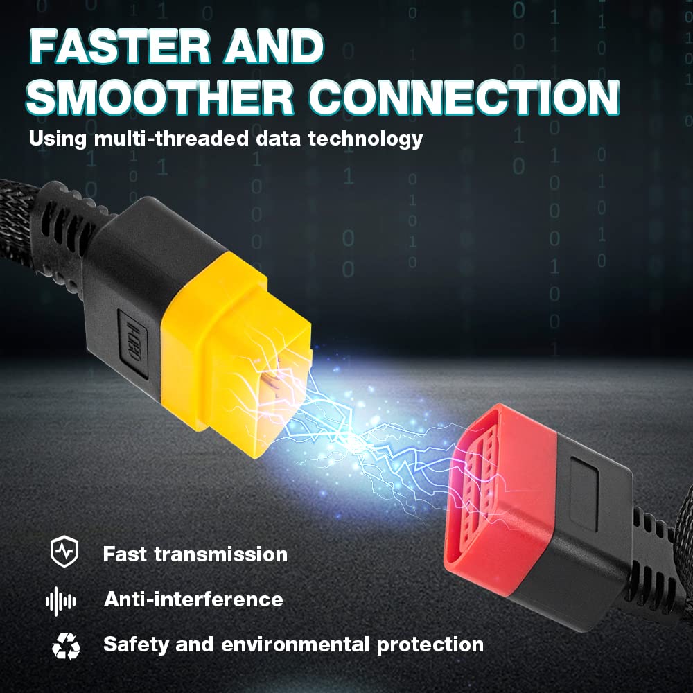 LAUNCH OBD2 Extension Cable Full 16Pin Male to Female 36CM/1.2FT