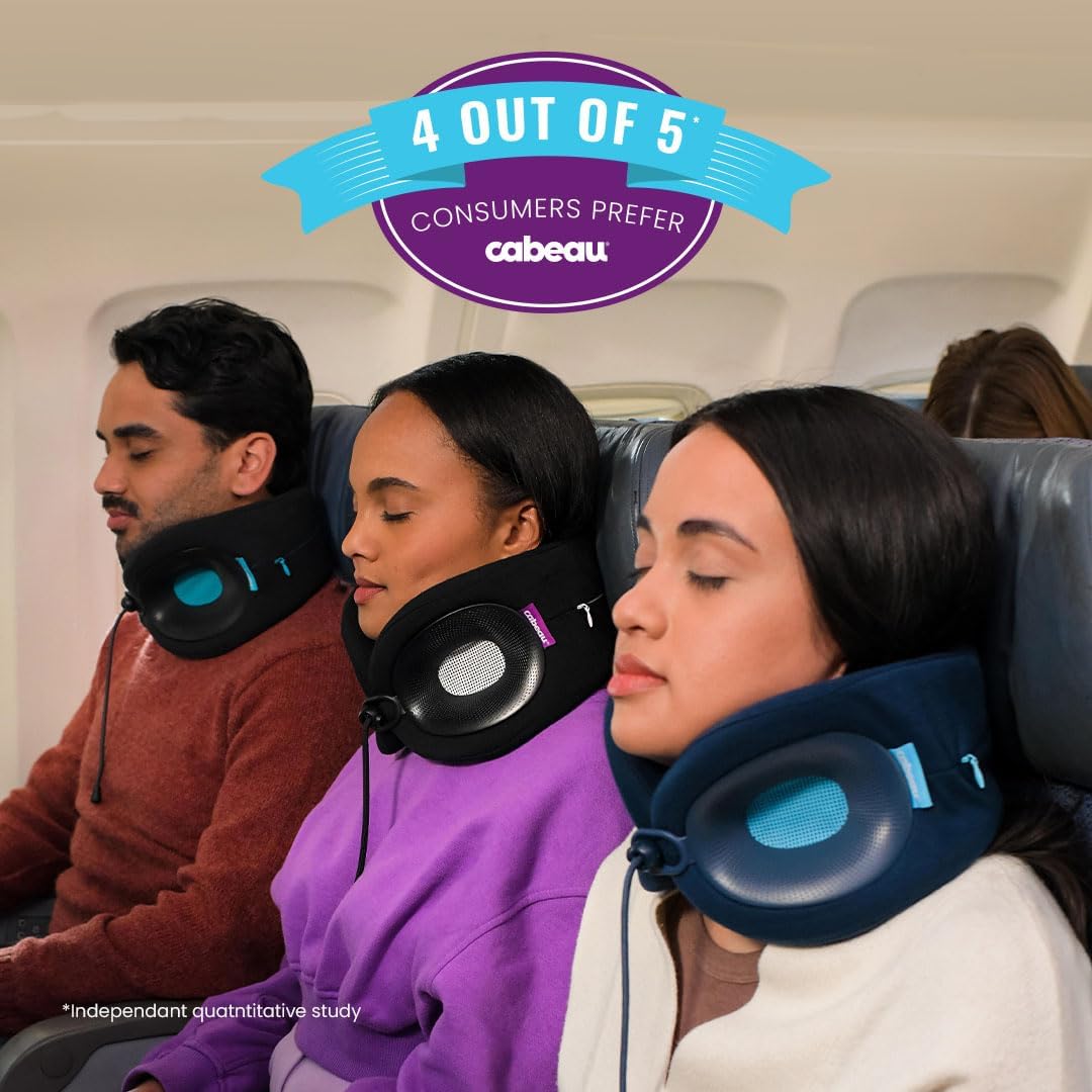 Cabeau Evolution X Travel Essential Neck Pillow - Award Winning Innovative Travel Pillow - The Only Customizable Neck Pillow that Works - Diamond