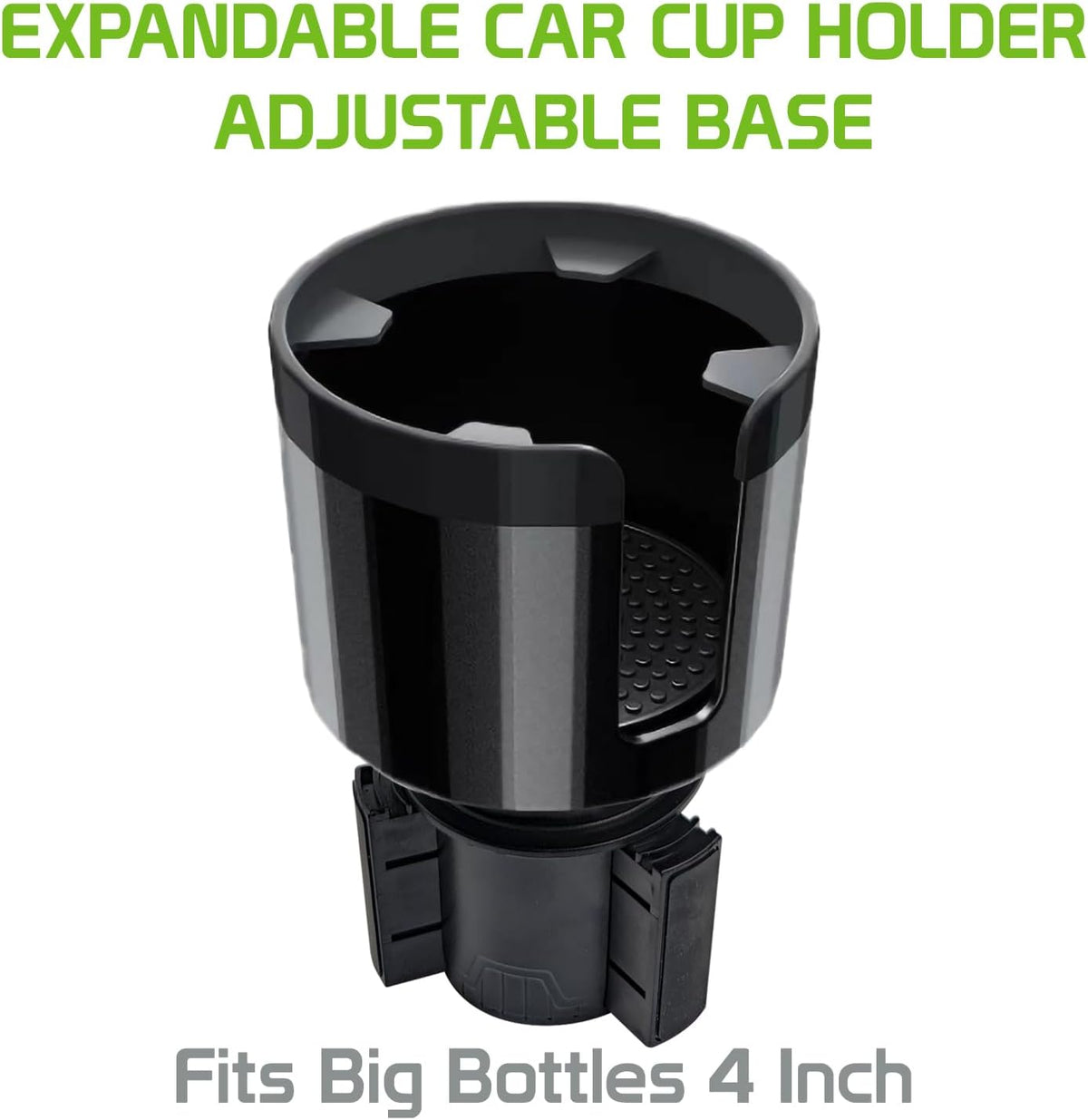 Expandable Car Cup Holder with Adjustable Base for Large Bottles, Compatible for Hydro Flasks 32/40 Ounce