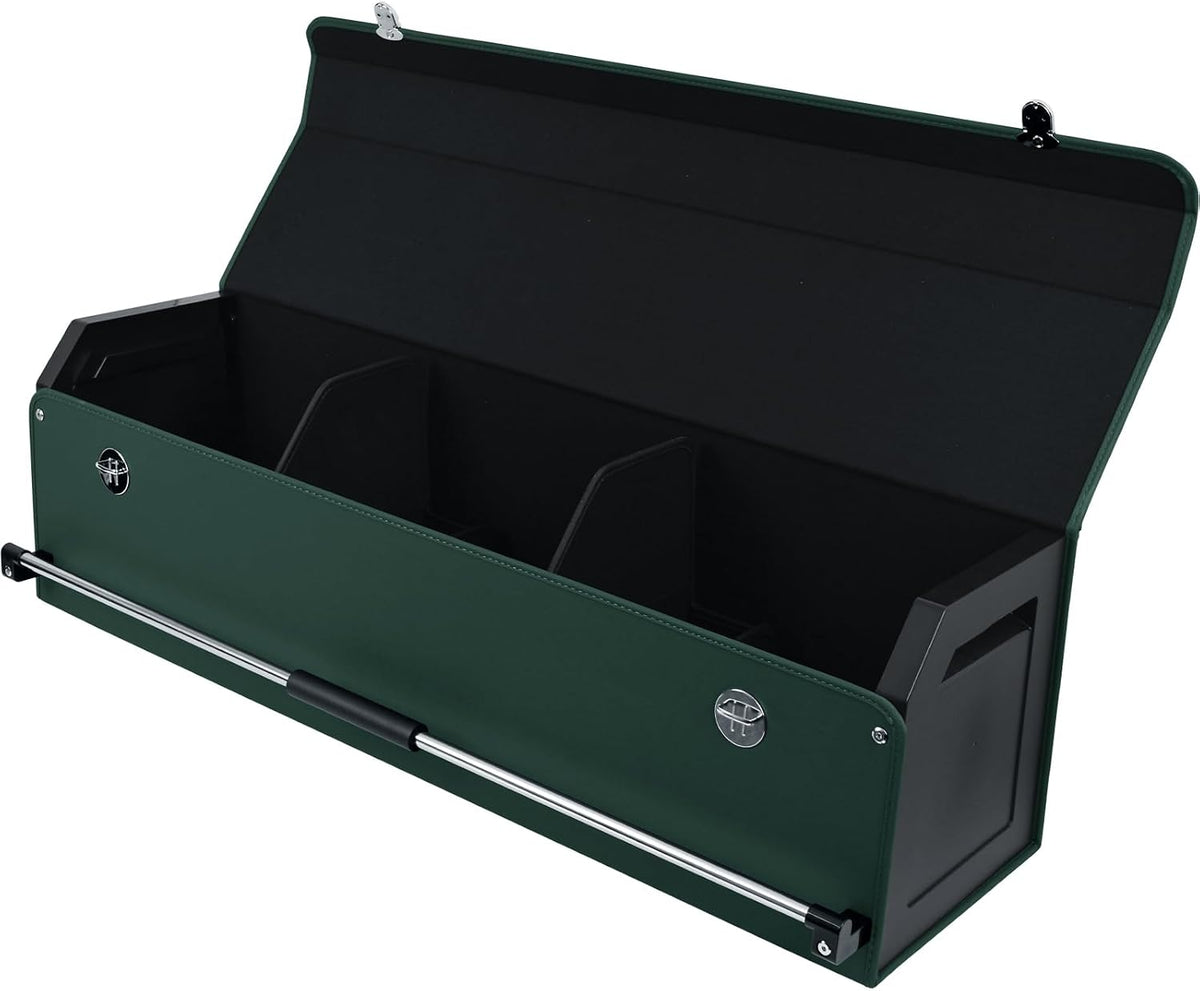 Car Trunk Organizer Leather Car Trunk Storage Organizer with Lid
