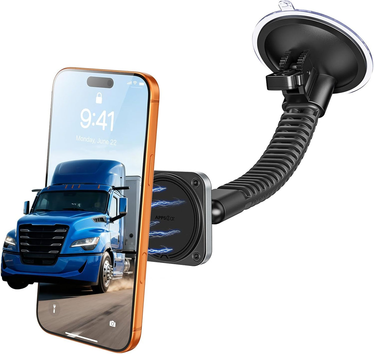 APPS2Car Phone Mount for Truck, Heavy-Duty Windshield Phone Holder