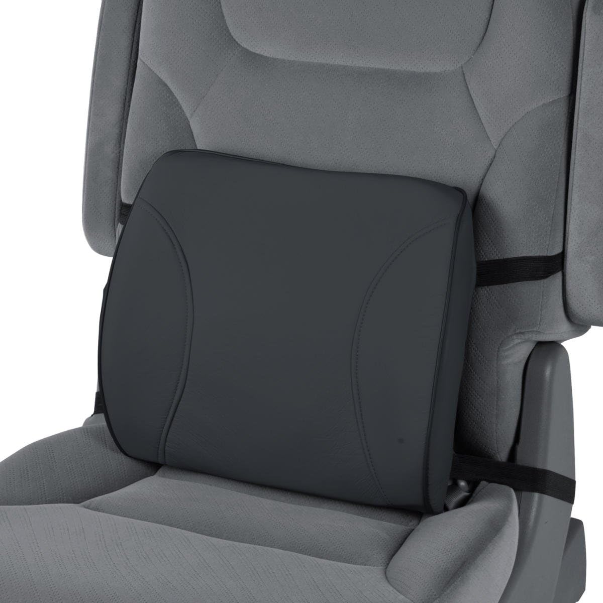 BDK BS-300-BK Durable Foam Lumbar Support 3D Balanced Firmness Cushion-Lower Back Pain Relief-Best for Office Chair, Car Seat, Recliner, Black