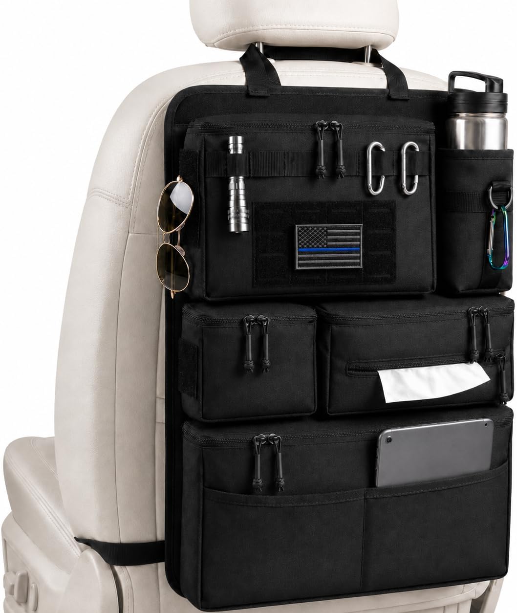Back Seat Car Organizer: Tactical Heavy-Duty Panel for All Cars SUVs Trucks
