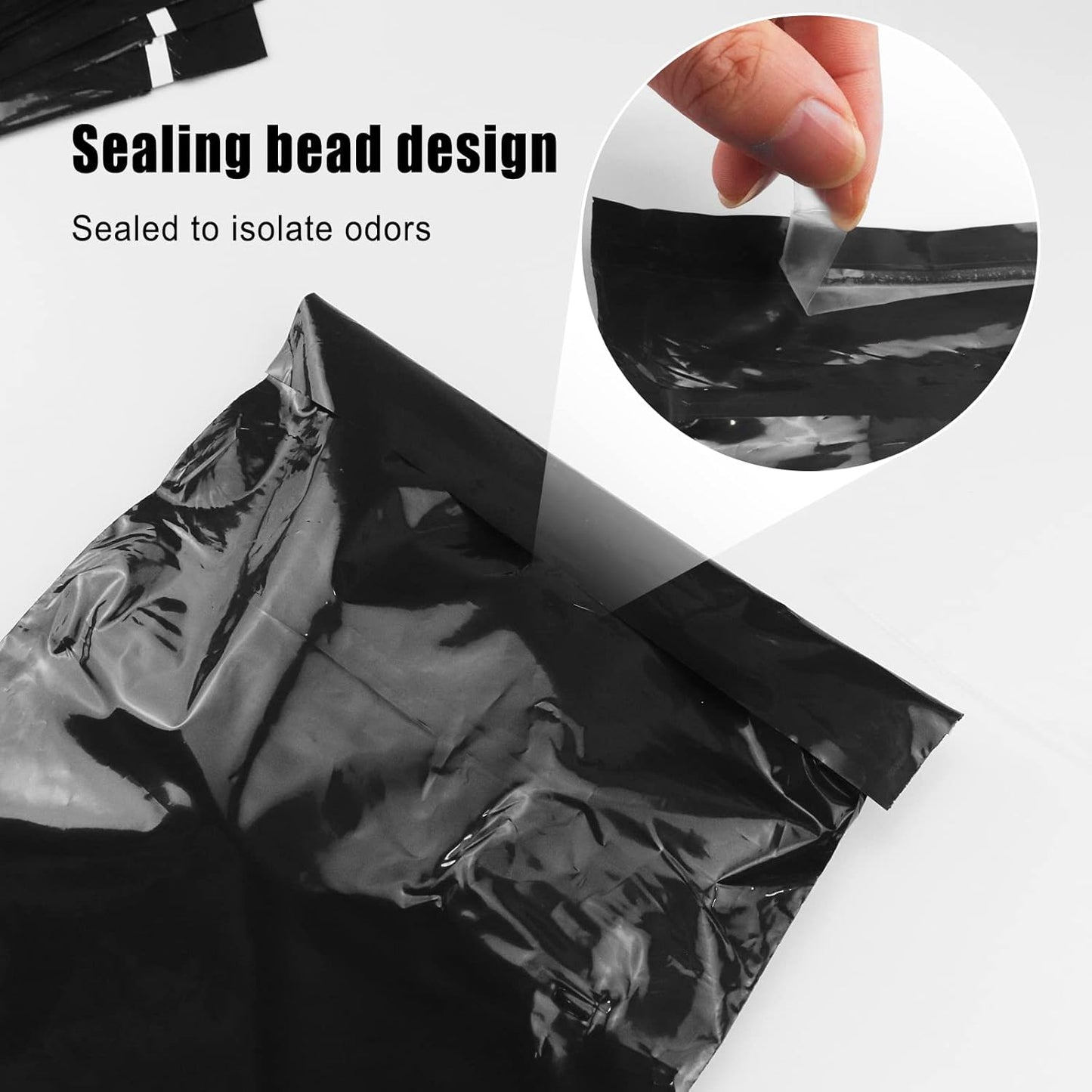 Car Trash Bags Disposable, 100 Pack Car Garbage Bag, Self Adhesive Small Trash Bags for Car, Black for Car, Kitchens, Bedrooms, Offices, During Travel and Camping (9.8 * 12.2 Inches)