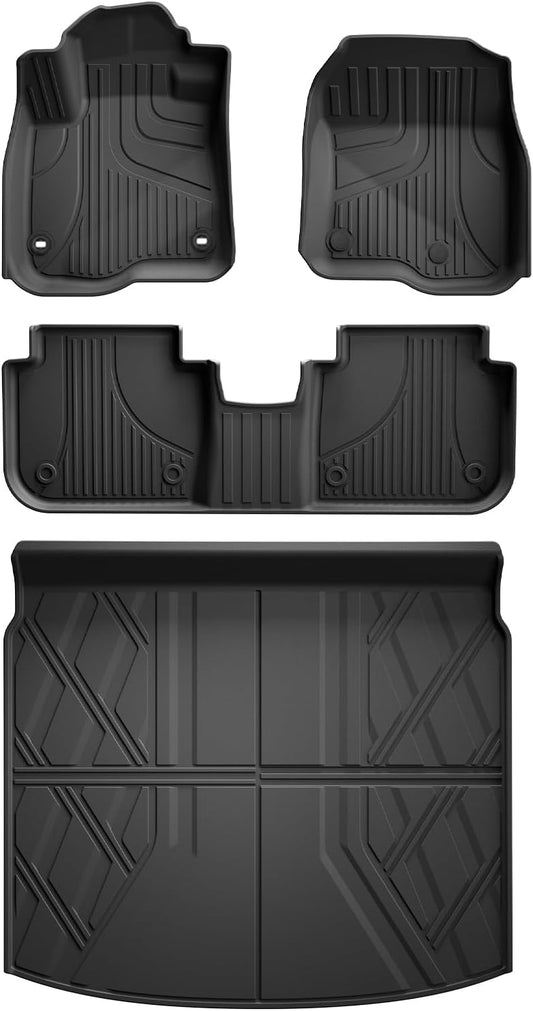 Floor Mats & Cargo Liner Fit for Honda CRV 2023-2026 (Gasoline & Hybrid) | Custom Fit All Weather Floor liners & Trunk Mat (Upper Deck) CR-V Accessories Full Set Car Mats