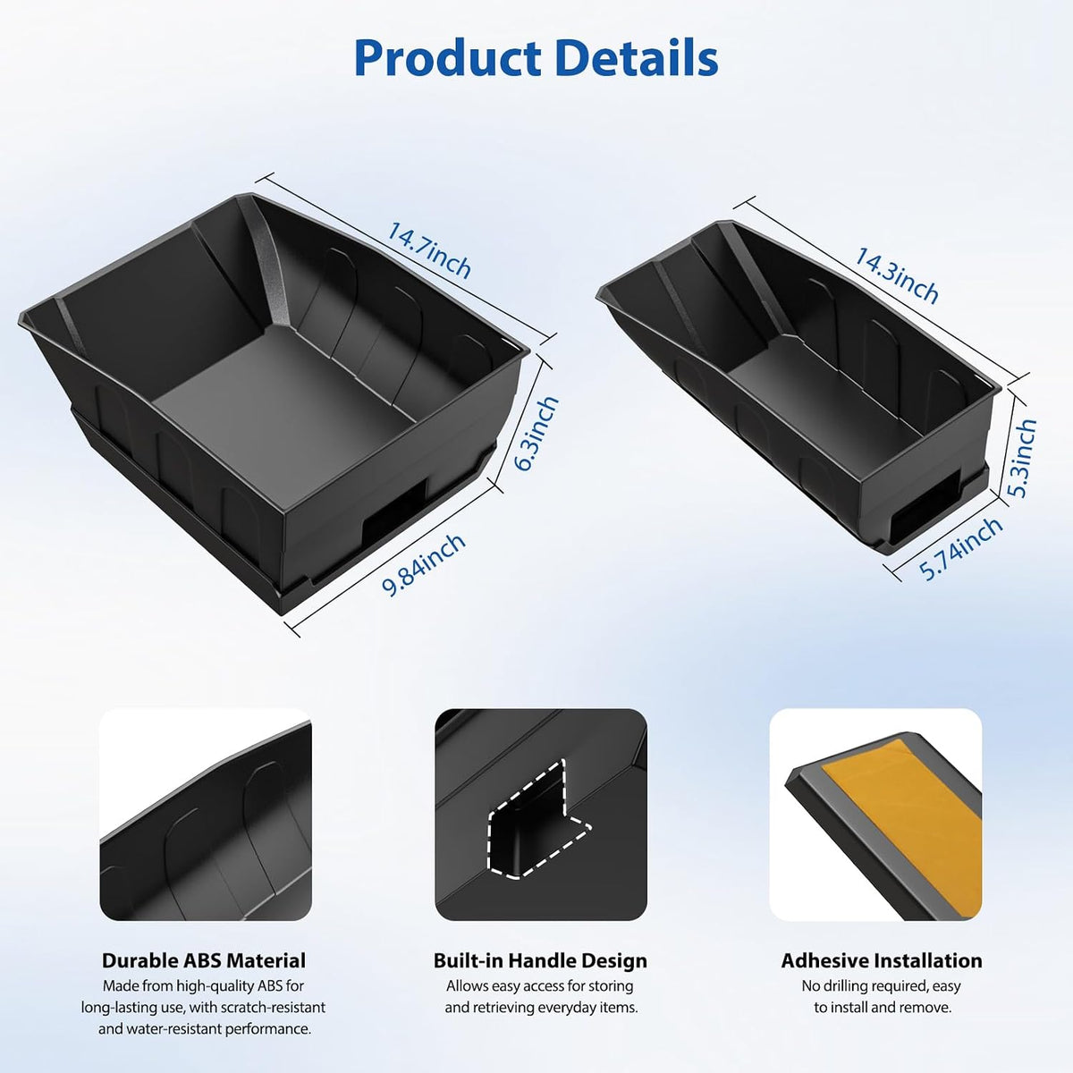 DIAMOOKY Rear Under Seat Storage for Jeep Wrangler JL JLU 2018 2019 2020 2021 2022 2023 2024 2025 2026 4-Door Accessories, Under Back Seat Organizer Tool Box (Not for 2-Door, 4xe & Gladiator JT)