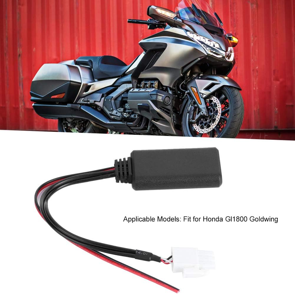 for Goldwing Bluetooth Adapter,Bluetooth Adapter Receiver for Goldwing Gl1800 Female Stereo Audio Jack Adapter Cable 3-Pin AUX Audio Cable Adapter for GL1800