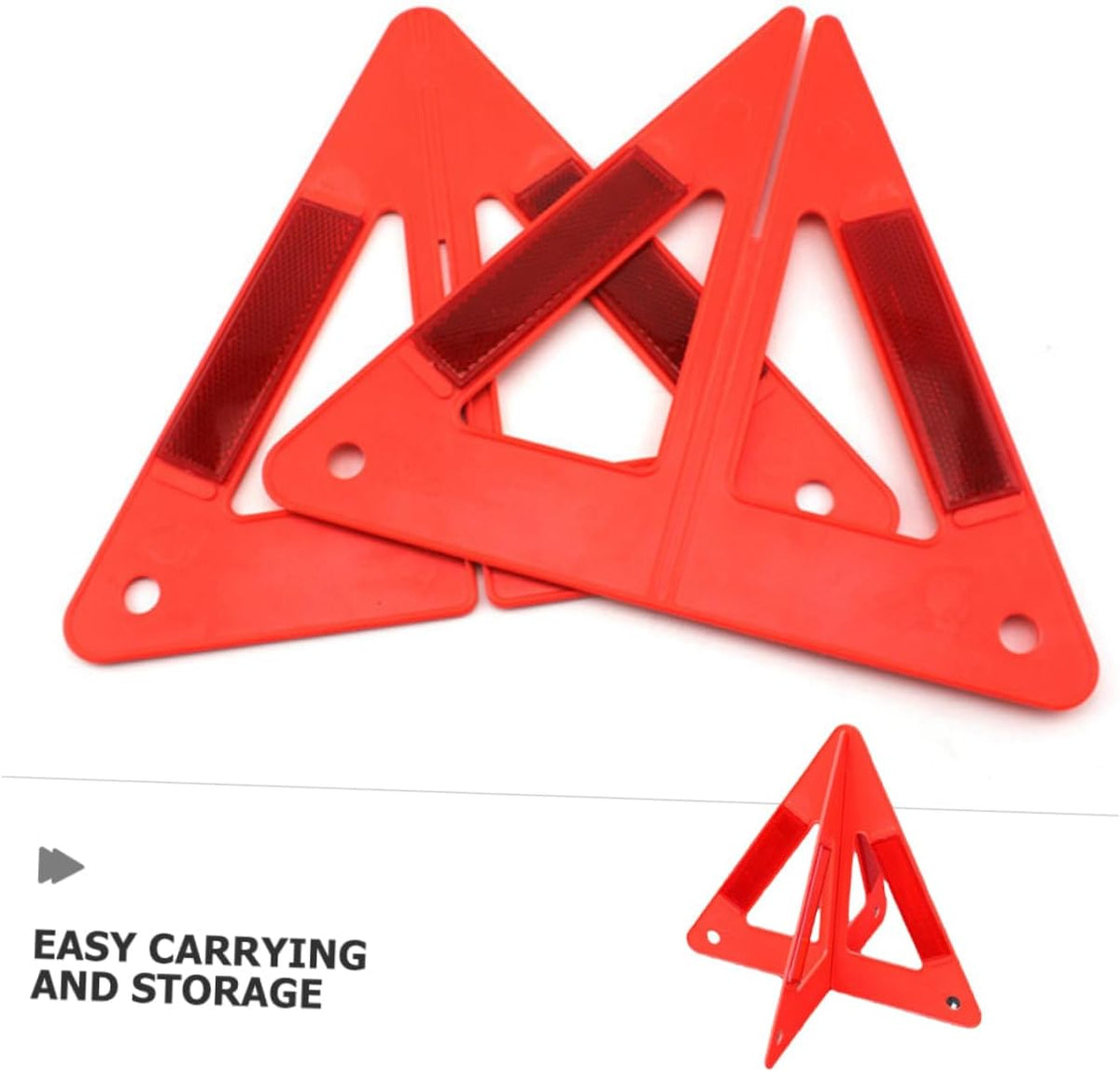 3pcs Triangle Reflectors for Car Emergency Roadside Safety Warning