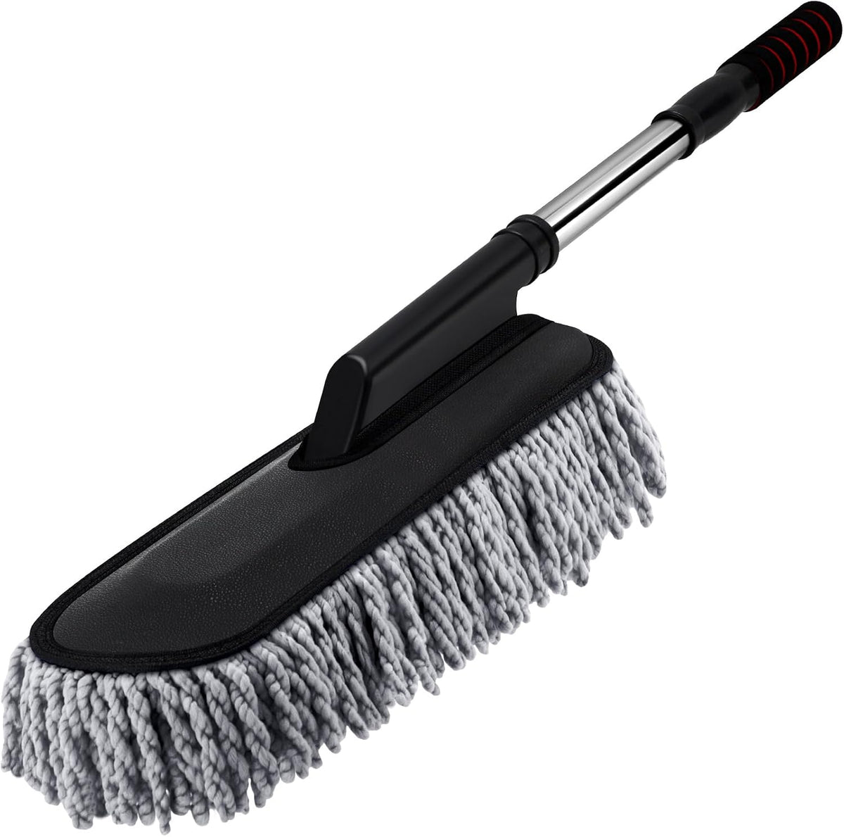 2 Pack Microfiber Car Duster Exterior Scratch Free, Blue Gray