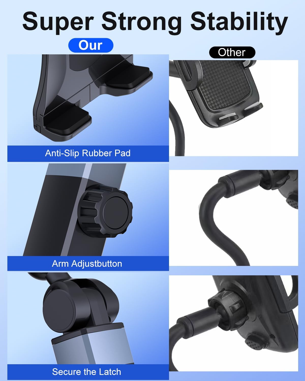Vitog 2-in-1 Phone Holders for Your Car, Universal Cup Holder Phone Holder