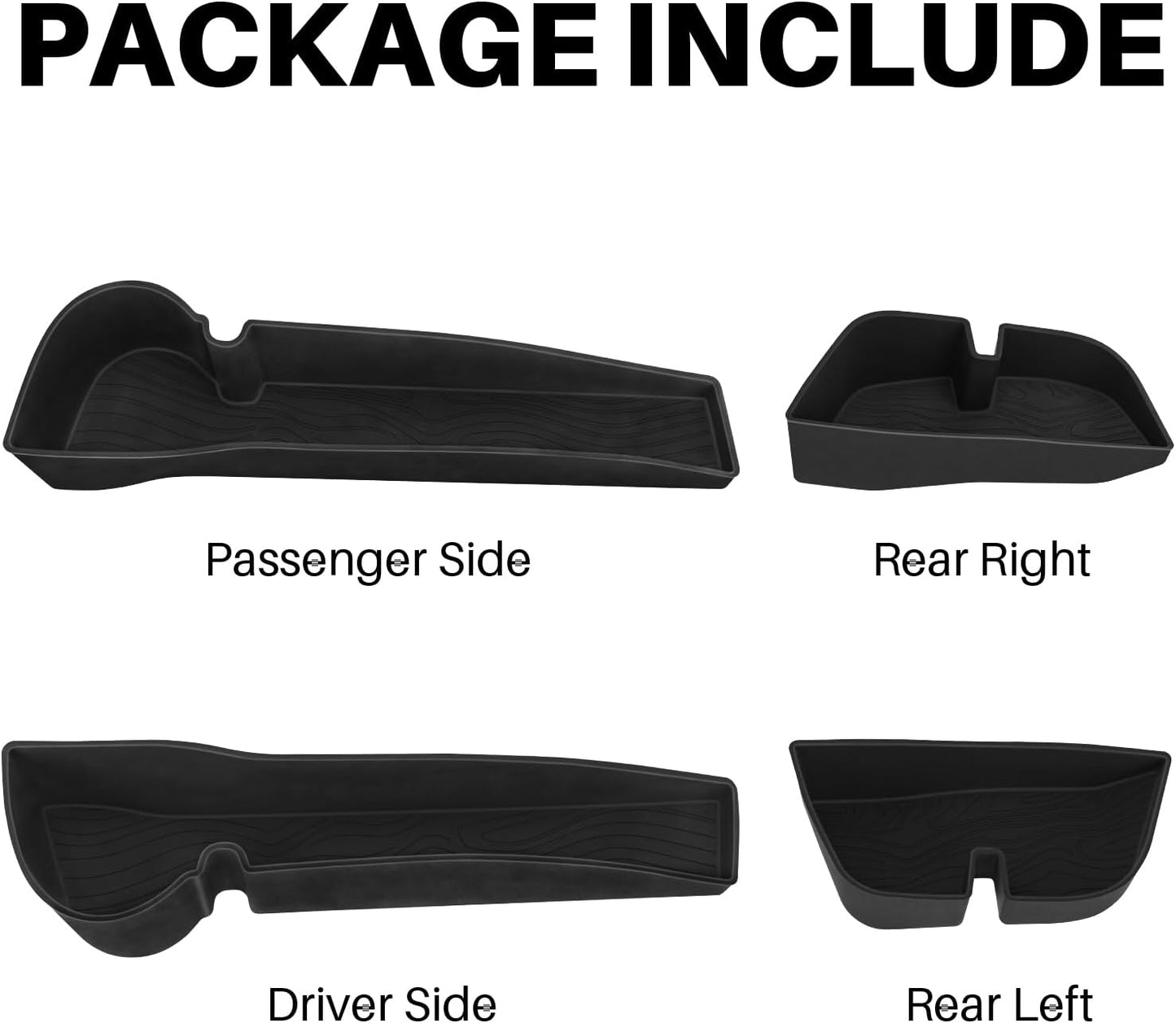 Car Door Side Storage Tray – Front Rear Door Side Storage Box for Subaru Forester 2025-2026, 4-Piece