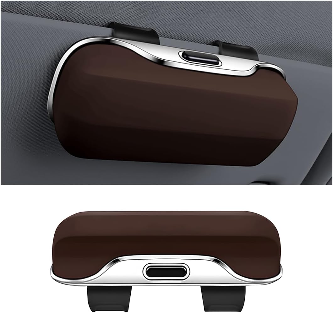 Zipelo 12.2 x 6.5 Inch PU Leather Car Sun Visor Organizer, Black