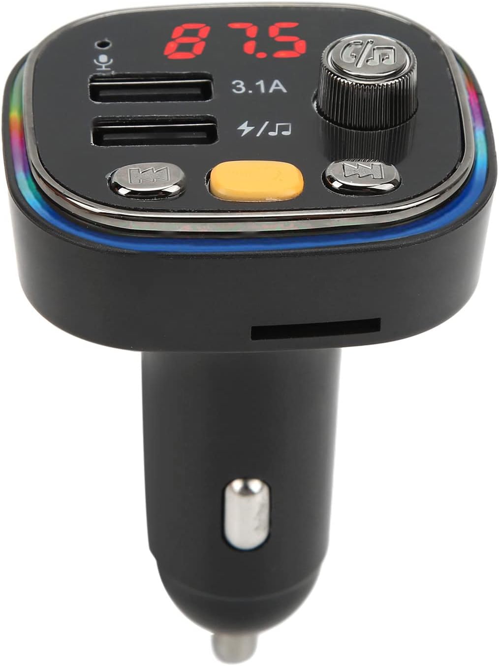Bluetooth FM Transmitter for Car, Dual USB Fast Car Charger