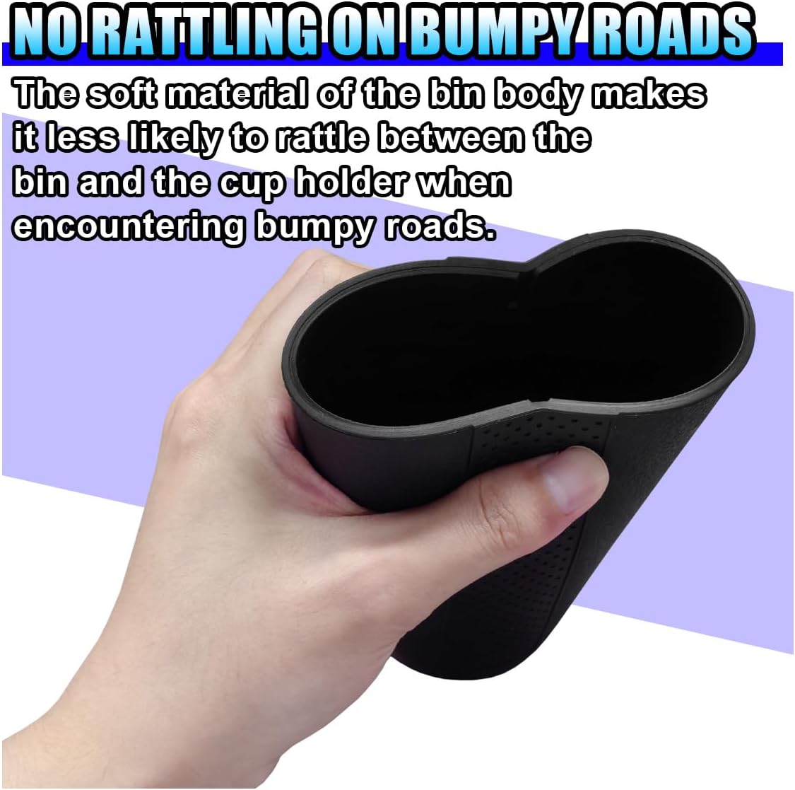 Car Trash Can Bin with Lid, Leakproof Automotive Side Door Garbage Can, Mini Vehicle Cup Holder Trash Bin, Portable Auto Organizers & Storage Accessories for Car, Home, Office (2PCS/Black)