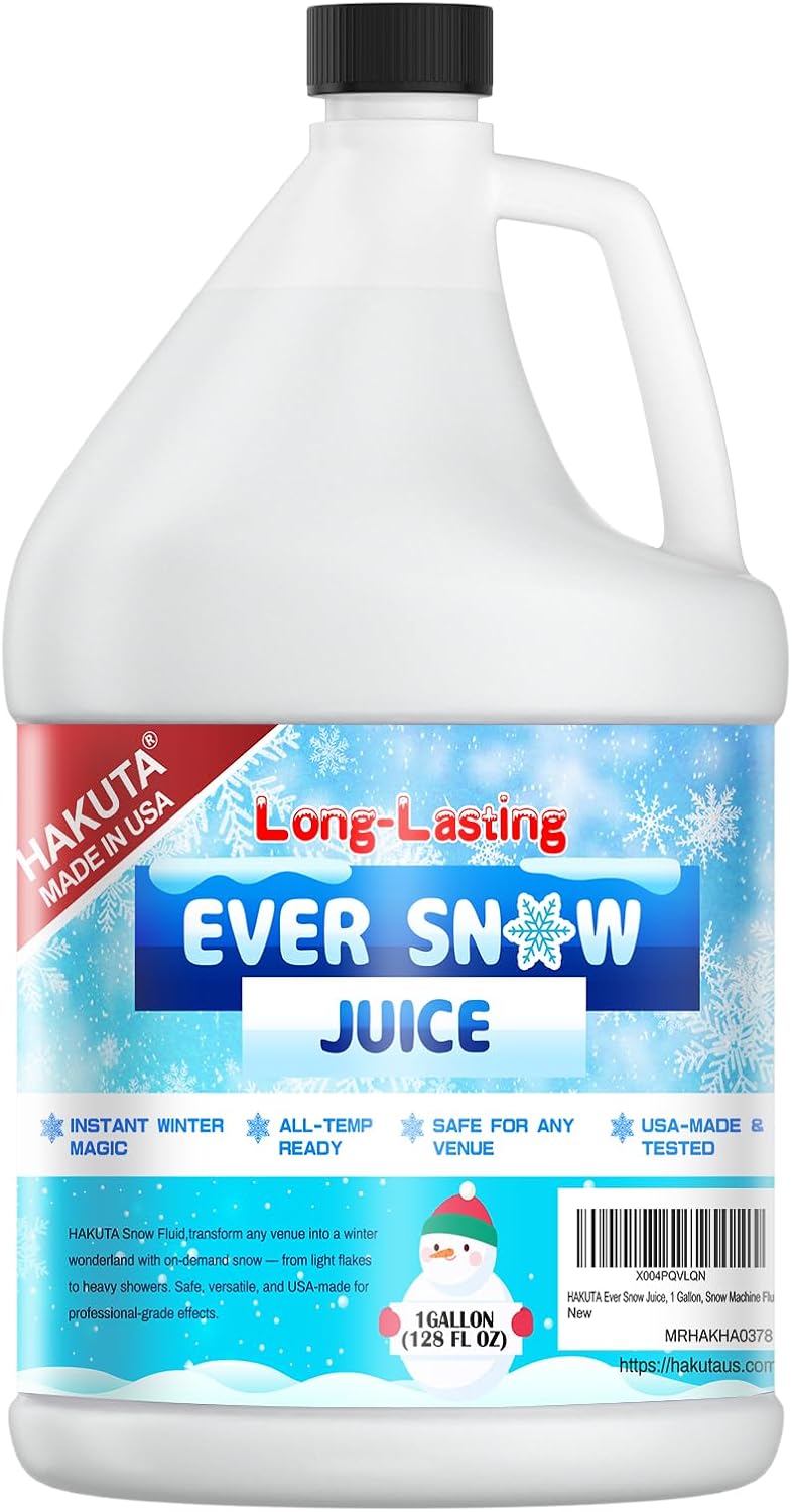 Hakuta Flakes Snow Machine Fluid, Long-Lasting Snow Juice 1 Gallon