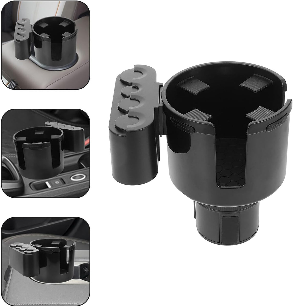 FOMIYES Car Cup Holder Expander Large Water Bottle Holder for Drinks with Coin Storage Compatible with Vehicle Interior Accessories