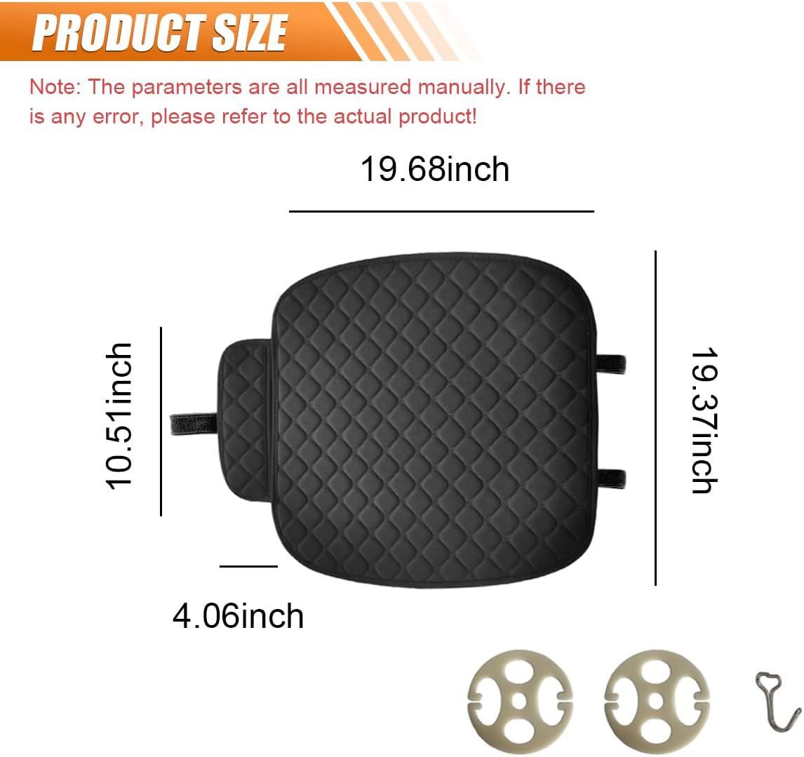 Car Seats Cover, Breathable Anti-Slip Front Seat Protector (Black)