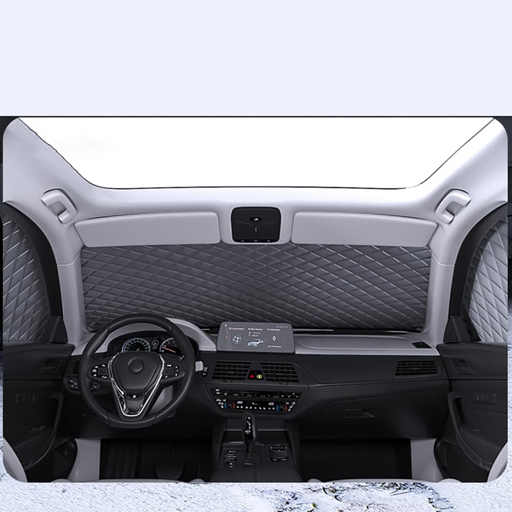 Magnetic Windshield Cover for Toyota RAV4 2019 2020 2021 2022 2023 2024 Cars Protects Against Frost Snow, Dust Easy to Install Secure Fit Winter Windscreen Protector,Silver