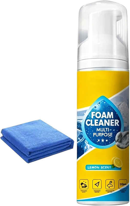 All Purpose Foam Degreaser - Deep Action Cleaning Solution, 60ml Purifier with Fast Acting, Vehicle Care Spray, Stain Lifter, Compact Agent for Removing Dirt from Fabric Hard Surfaces