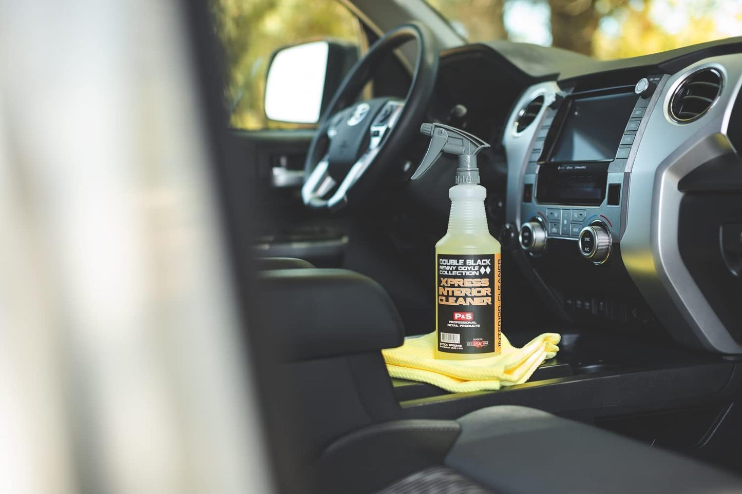 P & S PROFESSIONAL DETAIL PRODUCTS Xpress Interior Cleaner – Safe for Leather, Vinyl, Plastic & More, Removes Dirt, Grease & Oil, No Residue, Fresh Scent, No Dilution Needed - 1 Gallon