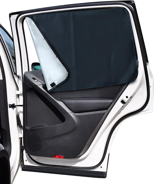 Lechin Magnetic Car Side Window Sun Shades for Baby, 2 PCS, 31.5 x 20 in | 10 M40 Magnets, UPF50+, Block Heats and UV Rays