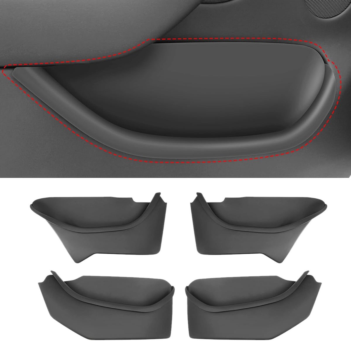 2025 2026 Tesla Model Y Juniper Door Pocket Liner & Storage Organizer Set